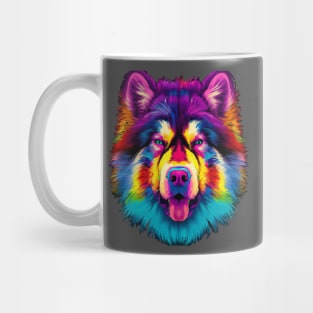 Fluffy Malamute Design Mug